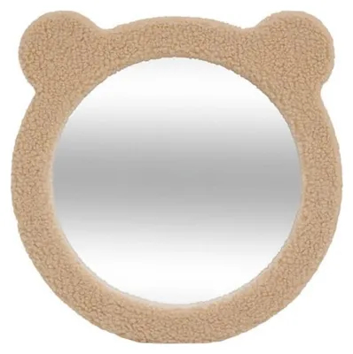 Produktbild von Atmosphera Kinder - Wandspiegel - Barchen - 33 x 33 cm - Stoff/Holz/Glas - beige