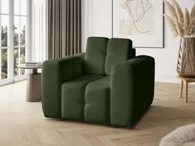 Produktbild von Sessel BONA - eleganter, großer & bequemer Loungesessel - Grün (Raven 78)