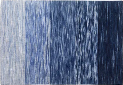 Obrázek produktu pro BELIANI koberec Modrý vlněný 140 x 200 cm, krátkosrstý, ručně tkaný