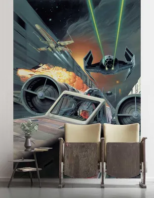Produktbild von Komar Vlies Fototapete "Star Wars Classic Death Star Trench Run" - Größe: 200 x 280 cm (Breite x Höhe), 4 Bahnen