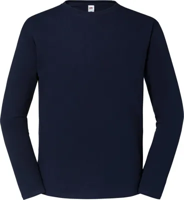 Produktbild von Fruit of the Loom - "Iconic Premium" T-Shirt für Herren Langärmlig BC5184 (L) (Marineblau)