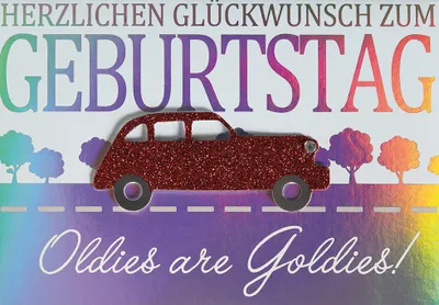 Produktbild von Geburtstag  Glückwunschkarte im Format 115x17cm mit Umschlag
