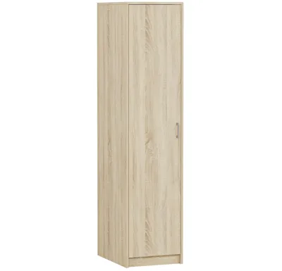 Produktbild von Framire schmaler Kleiderschrank mit Kleiderstange und Ablage 42 x 55 x 180 cm, Modell MODERN U42, Sonoma Eiche
