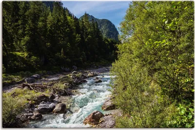Produktbild von ARTland Leinwandbild Wimbachtal Ramsau Berchtesgadener Land Größe: 90x60 cm