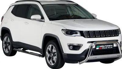 Produktbild von Edelstahl Seitenschweller Schwellerrohre für Jeep Compass 2016-2021 Schwarz