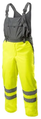 Produktbild von Warnschutz-Latzhose Herren gelb Gr. 2XL Högert Technik, EN ISO 20471, gefüttert, wasserdicht – AICH Arbeitslatzhose Warnkleidung