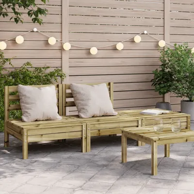 Produktbild von "2024"cloris Gartensofa 3-Sitzer Kiefernholz Imprägniert - Gartensofas CHY33796149