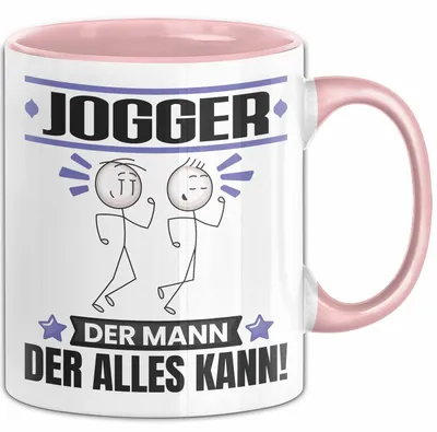 Produktbild von Jogger Tasse Geschenk für Jogger Der Mann Der Alles Kann Geschenkidee zum Geburtstag (Rosa)