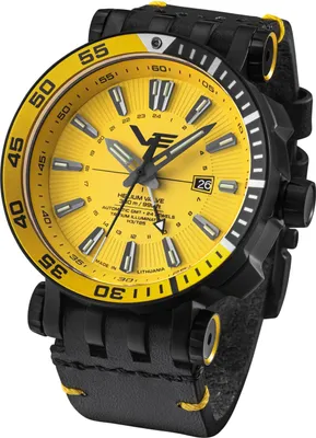Vostok Europe NH34-575C719_YLW Herrenuhr GMT Energia Rocket Gelb 2 Bänder 1