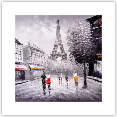 Produktbild von Poster - Poster ohne Rahmen - Architektur Paris Eiffle Frankreich - 30x30 cm - Wand Bild - Wanddeko - Wandbilder - Kunstposter - Wandposter - Bilder - Kunstdruck - Wandbild - P2XAC30x30-2961