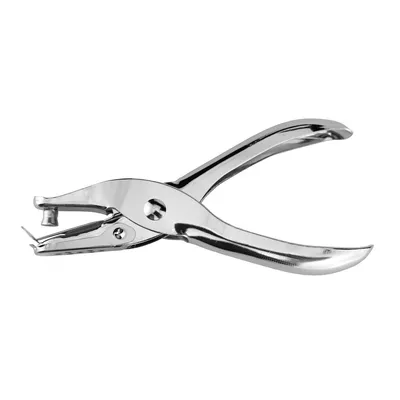 Produktbild von D.RECT 1140 Einzellochstanze 6 mm Silber Locher 1-fach Lochzange Papierlocher Bürolocher