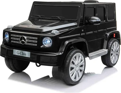 Produktbild von Elektrisches Elektroauto Mercedes G500 12V, schwarz, 2,4 GHz Fernbedienung, USB / SD Eingang, Hinterradfederung, Lithium-Batterie, LED-Lichter, ORIGINALE Lizenz