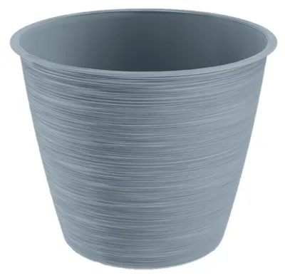 Produktbild von Blumentopf/Blumentopf Paintstripe - Kunststoff - grau - 17 x 20 cm - stilvoll - innen/ausen