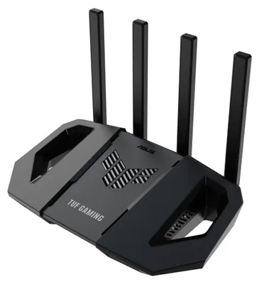 Produktbild von ASUS TUF-BE3600, Wi-Fi 7 (802.11be), Dual-Band (2,4 GHz/5 GHz), Ethernet/LAN, Schwarz, Tabletop-Router