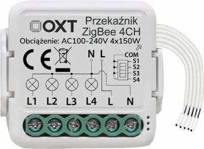Obrázek produktu pro OXT mini reléový modul 4 obvody ZigBee TUYA