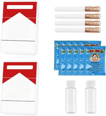 Imagen del producto de Juego de burbujas, set de 18 piezas, incluye líquido para hacer burbujas, juguete pequeño para hacer burbujas para niños