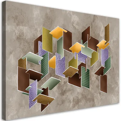 Produktbild von Leinwandbild 3D-Puzzle 90x60 Feeby Rosa bild für die wand bereit zum aufhängen