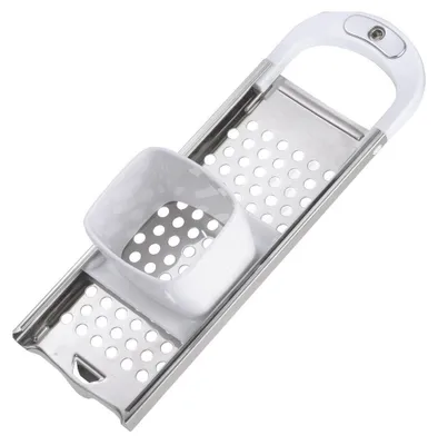 Imagen del producto de Westmark, rallador para "Spätzle" con deslizador para la masa, apto para diámetros de ollas de hasta 28 cm, acero inoxidable/plástico, ideal para hacer "Knöpfle", color blanco/plateado, modelo 61122270