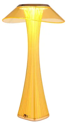 Immagine prodotto di Lampada da tavolo a LED, oro, ambra, touch dimmer, batteria ricaricabile, H 27,4 cm