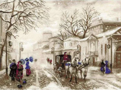 Produktbild von Riolis Old Street Kreuzstich-Bausatz