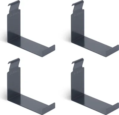 Immagine prodotto di Alberts 825171 Ganci decorativi per rete metallica doppia - misura XL - zincati sendzimir - antracite - plastificati - RAL7016, set da 4