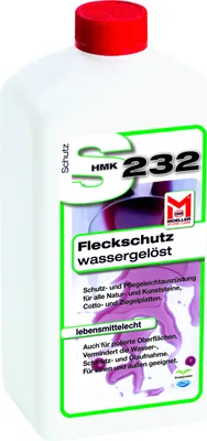 Produktbild von Fleckschutz Wassergelöst, Naturstein Imprägnierung, HMK S232 - 1 Liter