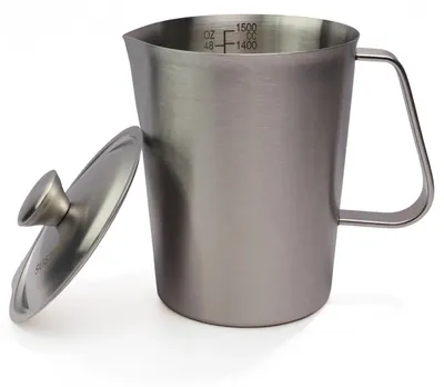 Zdjęcie produktu dla Pojemnik na mleko ze stali nierdzewnej z pokrywką, pojemność 1500 ml