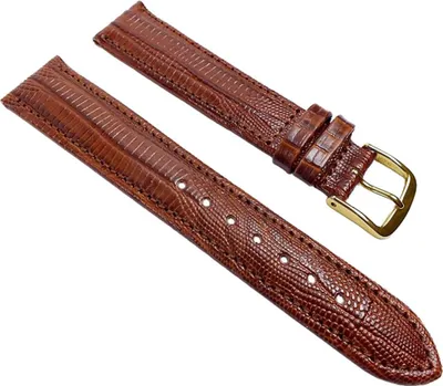 Produktbild von Teju-Print Ersatzband Uhrenarmband Kalbsleder Band Braun 22149G-XL, Anstoß:20 mm