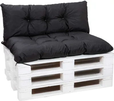 Produktbild von Palettenkissen 120x60x60cm, Gartenkissen Schwarz, Pallettensitzkissen, Palettenkissen outdoor, Palettenmöbel, sitzkissen, Satz Kissen für Gartenmöbel