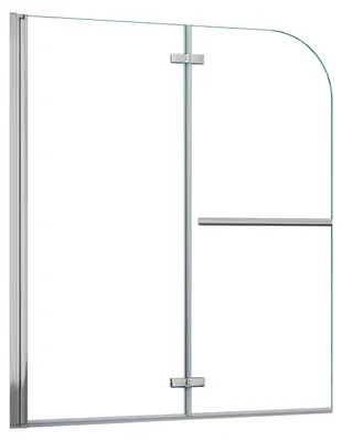 Produktbild von Duschspa 120x140cm 2-teilig Faltwand Badewannenaufsatz mit Handtuchhalter 6mm ESG Duschabtrennung Duschwand
