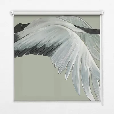Produktbild von Seitenzug-Rollo Fensterrollo Jalousie - Lichtdurchlässig Springrollos - 130x180 cm - Kranich im Flug