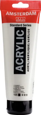 Produktbild von Amsterdam Standard Series Acrylfarbe Tube 250 ml - Titanweiß 105
