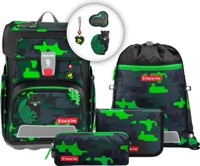 Obrázok produktu pre Step by Step CLOUD Schulranzen-Set "Black Cat Chiko", 5 dielov