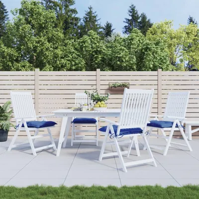Image de Meubles Coussin de chaise 4 pcs. Bleu 40x40x7 cm Tissu Oxford - Housses pour meubles de jardin 361481