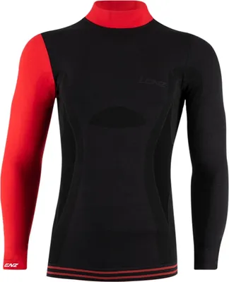 Produktbild von Lenz Herren Funktionsshirt Langarm Merino 6.0 , schwarz rot, L