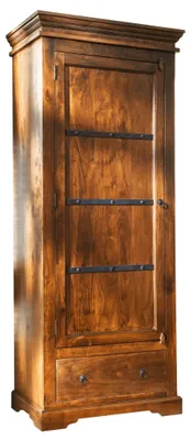 Immagine prodotto di MASSIVMOEBEL24 | OXFORD #0900 Armadio in legno di acacia - laccato / miele 80x40x193
