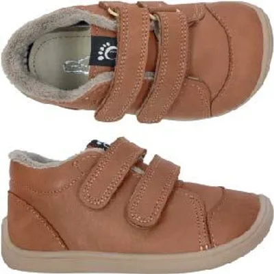Produktbild von Winterlederschuhe bar3foot 2Be38/LT18 braun, Klettverschluss, barfuß