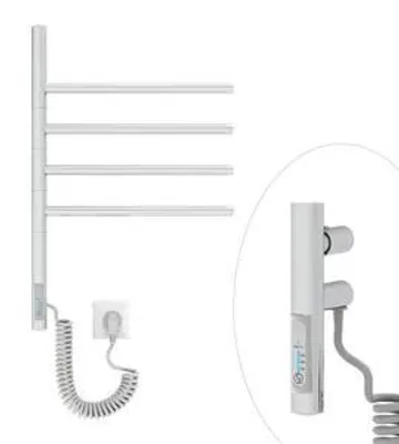 Immagine prodotto di Termosifone elettrico da bagno con bracci mobili cromato Vertical 4 45W 60×40 cm a risparmio energetico