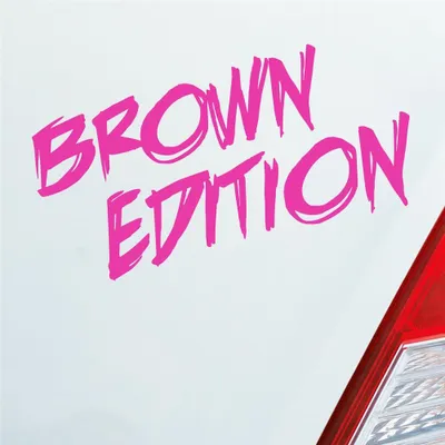 Produktbild von Auto Aufkleber Brown Edition Auto Car Tuning Motorrad 15x7 cm Pink Sticker Heckscheibenaufkleber