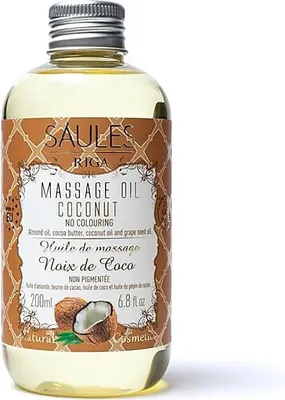 Productafbeelding van Natuurlijke massageolie kokosnoot - set van 2 stuks - 200 ml