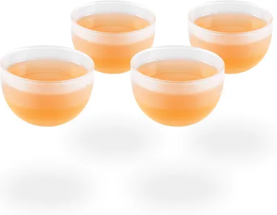 Produktbild von Melina Teetassen / Teecups / Glascups, 4 Glastassen je 120ml, classic gefrosted