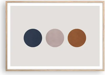 Produktbild von Gerahmtes Poster - Rahmen in heller Eiche - Minimalistisch Räder Modern - 100x70 cm - Wand Bild - Wanddeko - Wandbilder - Kunstposter - Wandposter - Bilderrahmen - Bilder - P2NAA100x70-4524