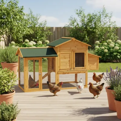 Immagine prodotto di Melko pollaio nidi per la deposizione delle uova casa del pollame piccolo recinto per animali gabbia per conigli pista di legno