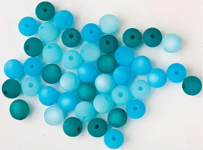 Produktbild von Polaris-Perlen-Mix, 8mm, 45 Stück Blau
