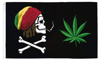Piratenflagge Rasta 90x60 cm Polyester 100D