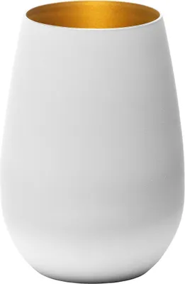 Obrázek produktu pro Elements sklenice na pití, objem: 0,465 litru, výška: 120 mm, bílá/zlatá