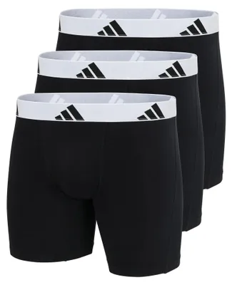 Produktbild von Adidas 3er-Pack Active Flex-Boxershorts aus Baumwolle, Schwarz XL
