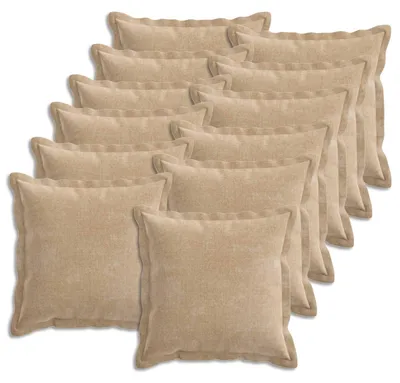 Produktbild von vidaXL Kissenbezug 12 stk. HOUTEN Taupe 40 x 40 cm Chenille-Stoff