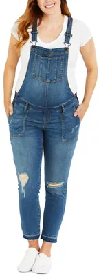 Produktbild von Motherhood Maternity Damen Side Panel Skinny Ankle Length Denim Overalls Jeans,
