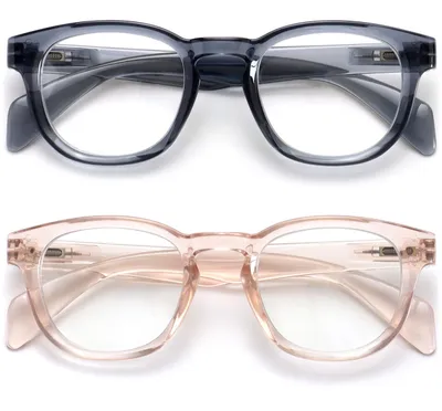Imagen del producto de Gafas redondas con filtro de luz azul, protección UV, 2 unidades, para uso diario
